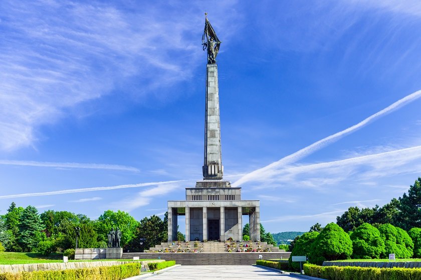  View of Slavin monument