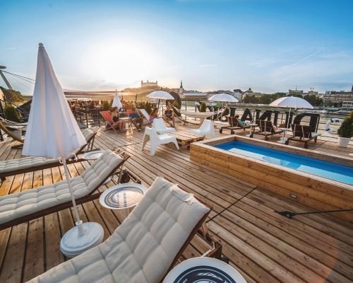 Die besten Rooftop-Bars in Bratislava: Dunajský pivovar