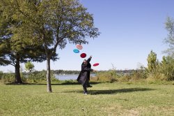 Giocare a frisbee a Bratislava